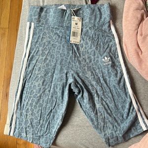 Adidas blue zebra bike shorts NWT